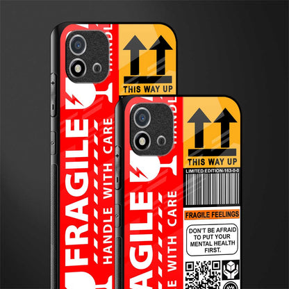 fragile feelings glass case for realme c20 image-2