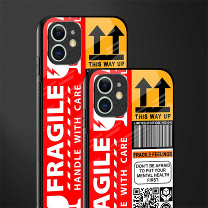 fragile feelings glass case for iphone 12 mini image-2