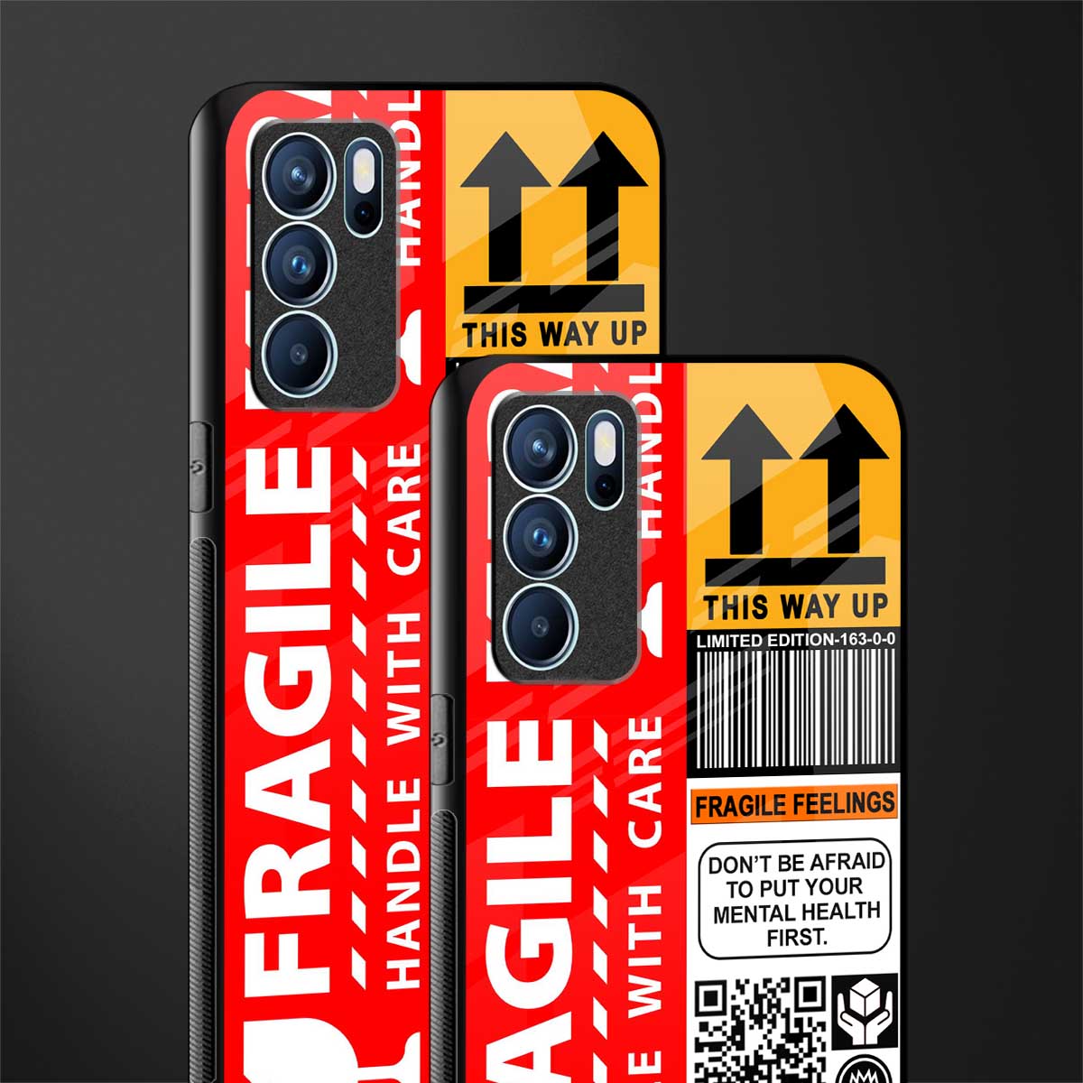 fragile feelings glass case for oppo reno6 pro 5g image-2