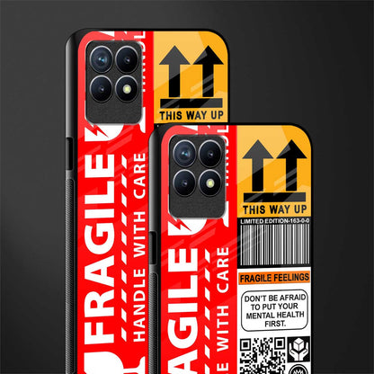 fragile feelings glass case for realme 8i image-2