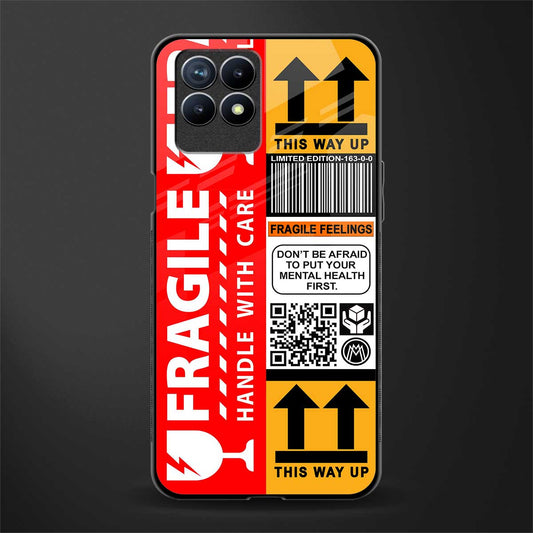 fragile feelings glass case for realme 8i image