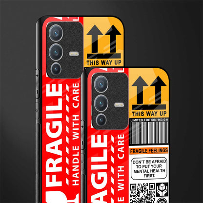 fragile feelings glass case for vivo v23 pro 5g image-2