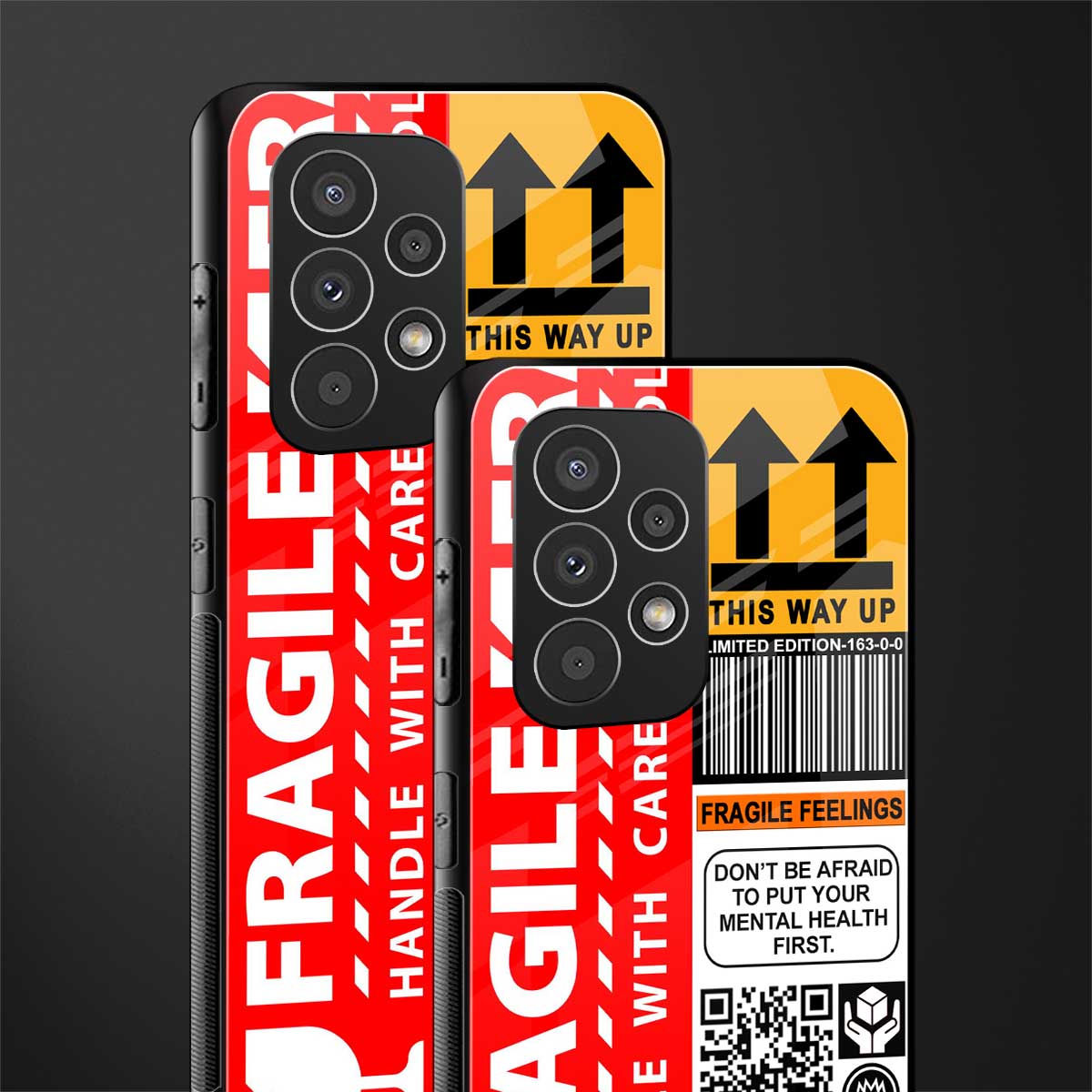 fragile feelings back phone cover | glass case for samsung galaxy a23