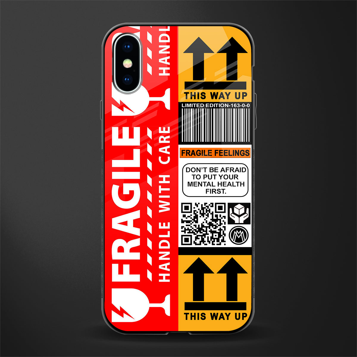 fragile feelings glass case for iphone xs image