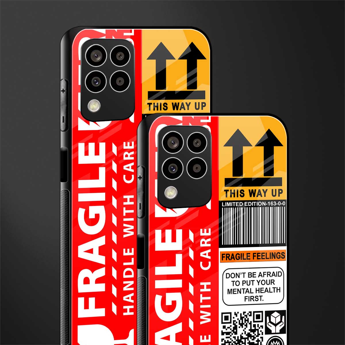 fragile feelings back phone cover | glass case for samsung galaxy m33 5g