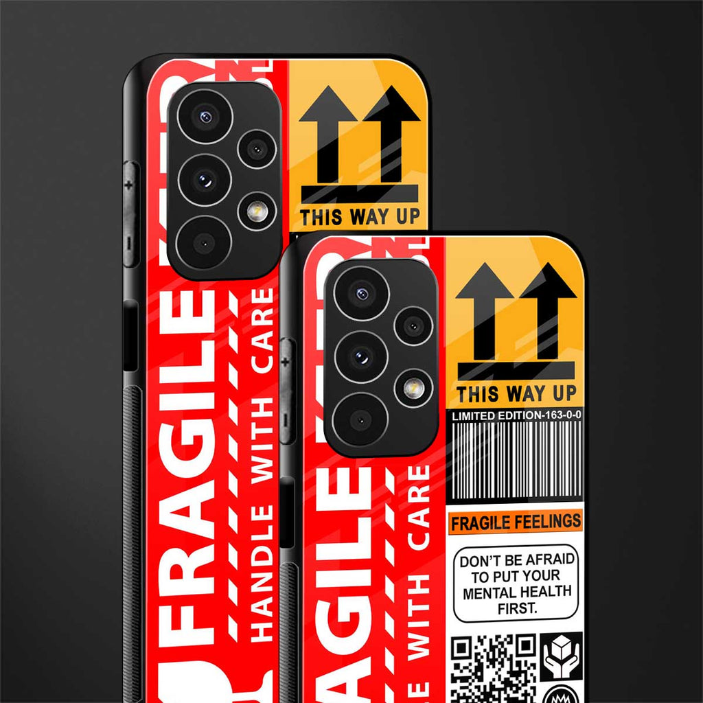 fragile feelings back phone cover | glass case for samsung galaxy a13 4g