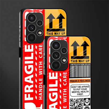 fragile feelings back phone cover | glass case for samsung galaxy a13 4g