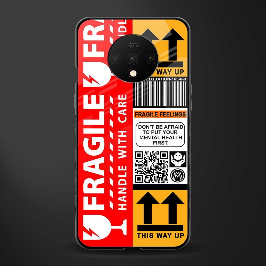 fragile feelings glass case for oneplus 7t image