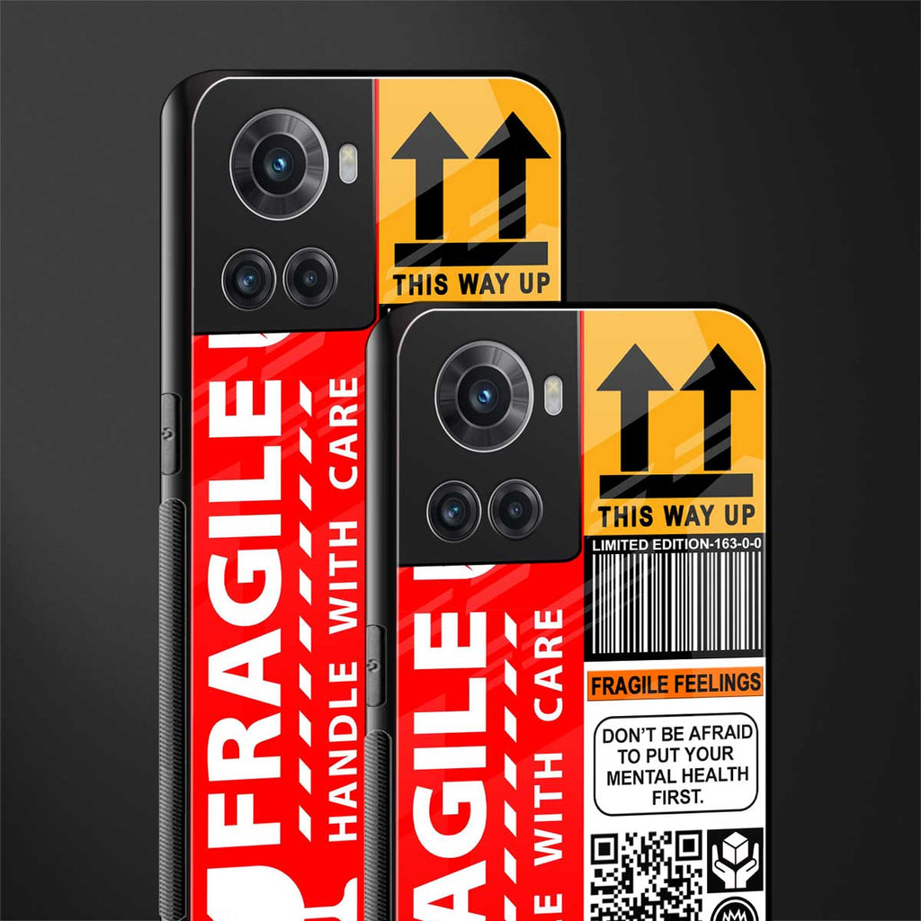 fragile feelings back phone cover | glass case for oneplus 10r 5g