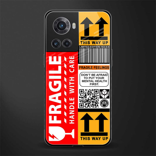 fragile feelings back phone cover | glass case for oneplus 10r 5g
