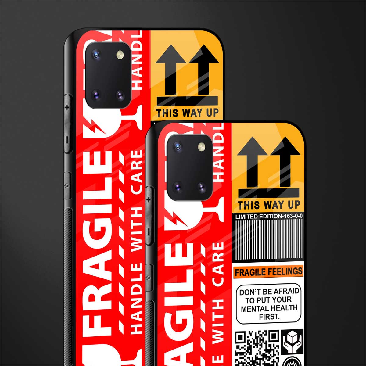 fragile feelings glass case for samsung a81 image-2