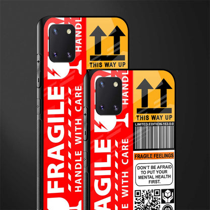 fragile feelings glass case for samsung a81 image-2