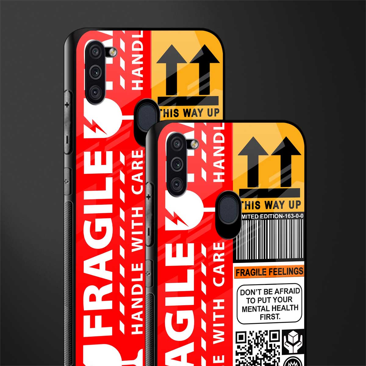 fragile feelings glass case for samsung galaxy m11 image-2