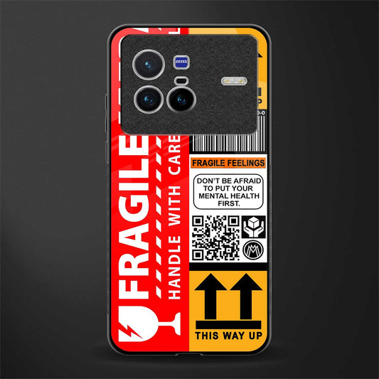fragile feelings glass case for vivo x80 image