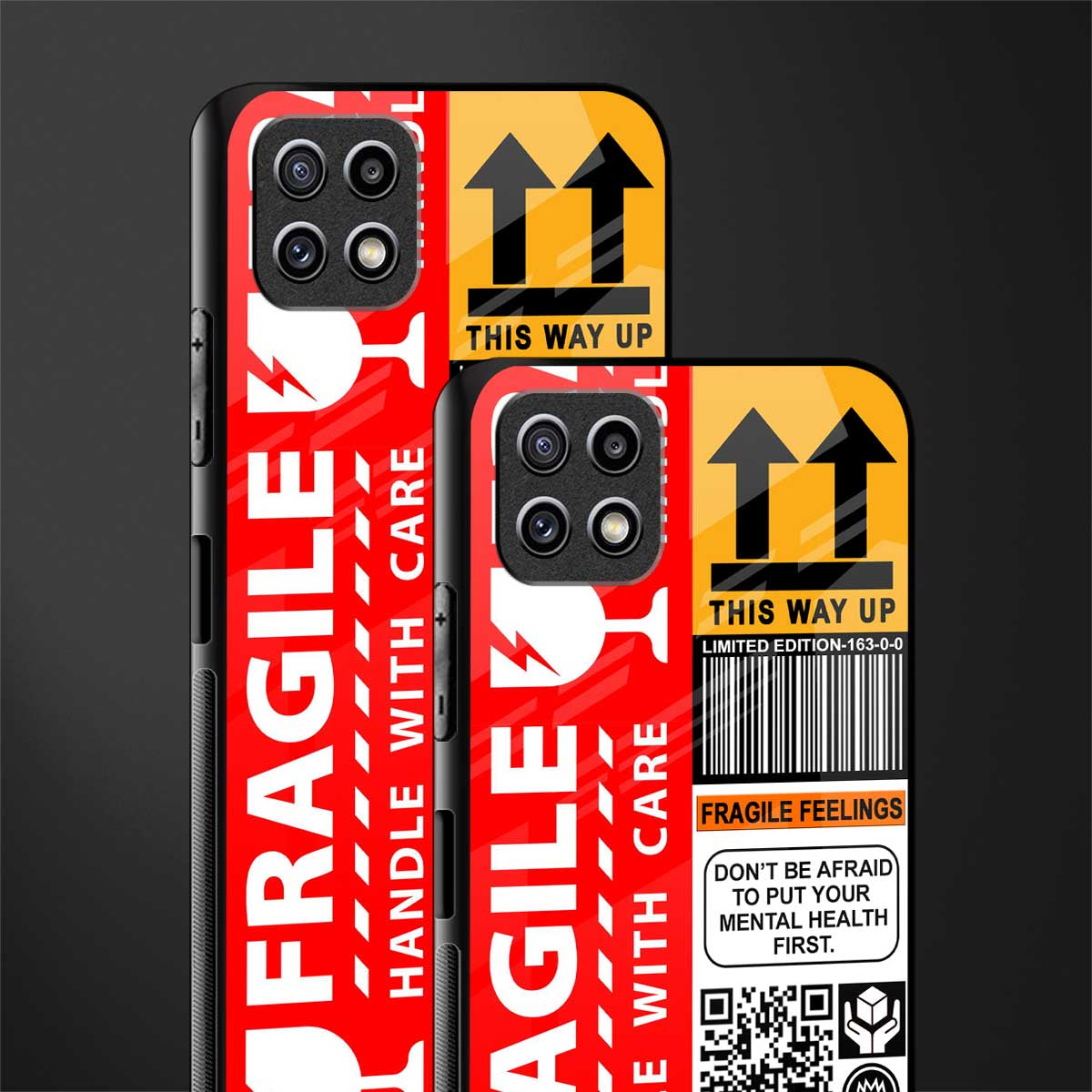 fragile feelings back phone cover | glass case for samsung galaxy f42