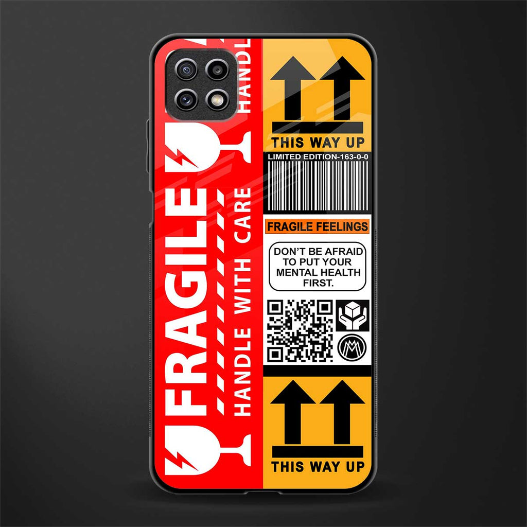 fragile feelings back phone cover | glass case for samsung galaxy f42