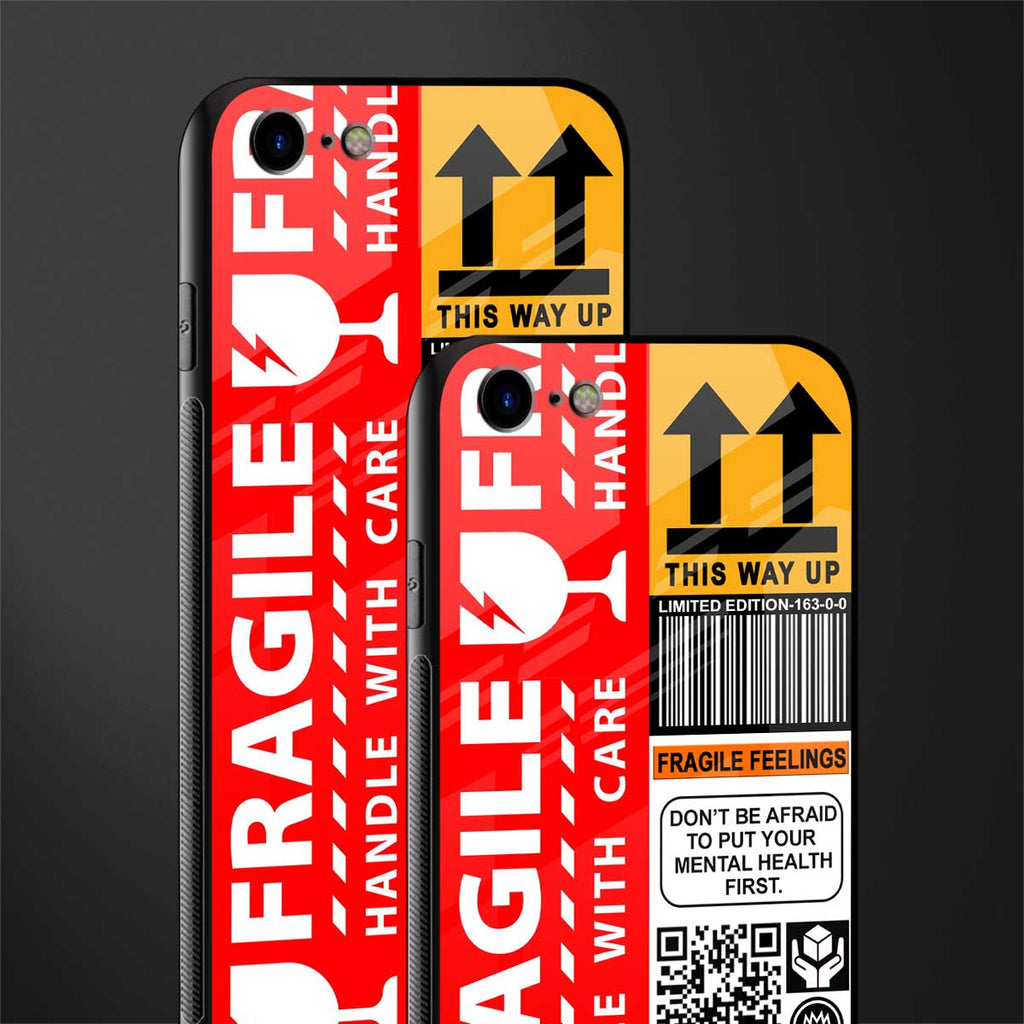 fragile feelings glass case for iphone 8 image-2