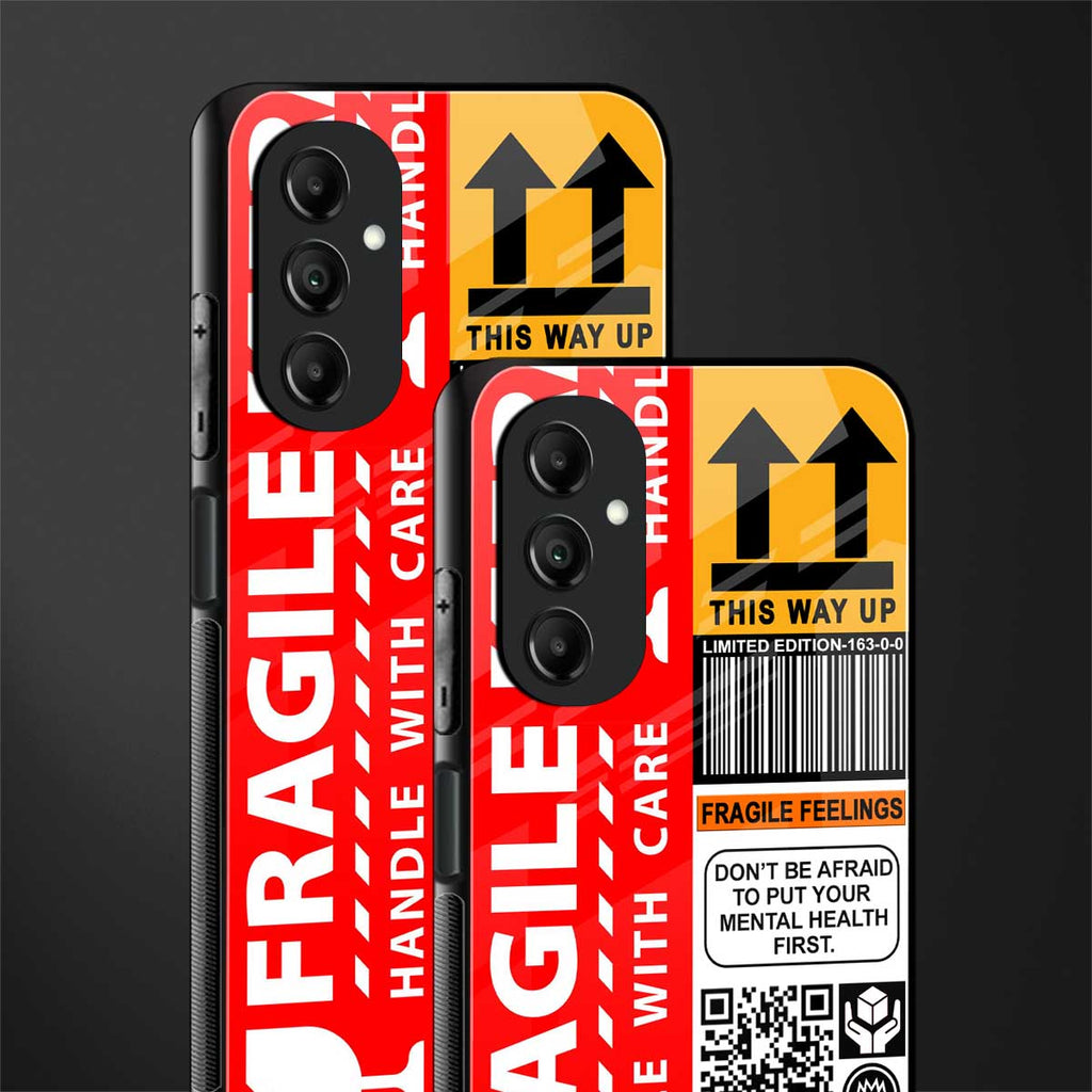 fragile feelings back phone cover | glass case for samsung galaxy a14 5g