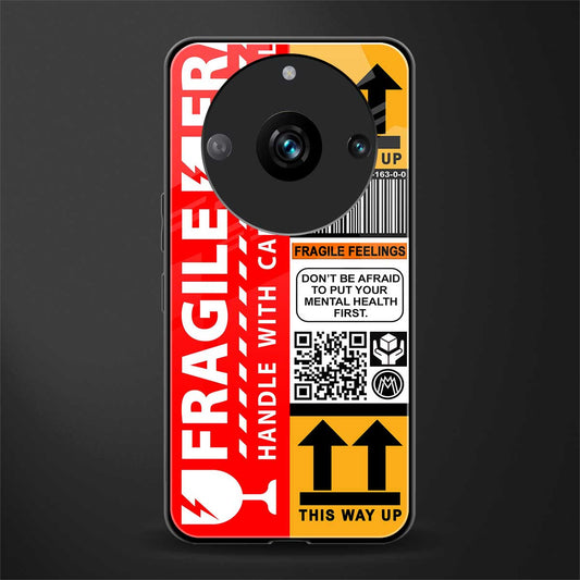 fragile feelings back phone cover | glass case for realme 11 pro 5g
