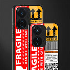 fragile feelings back phone cover | glass case for vivo t1 44w 4g