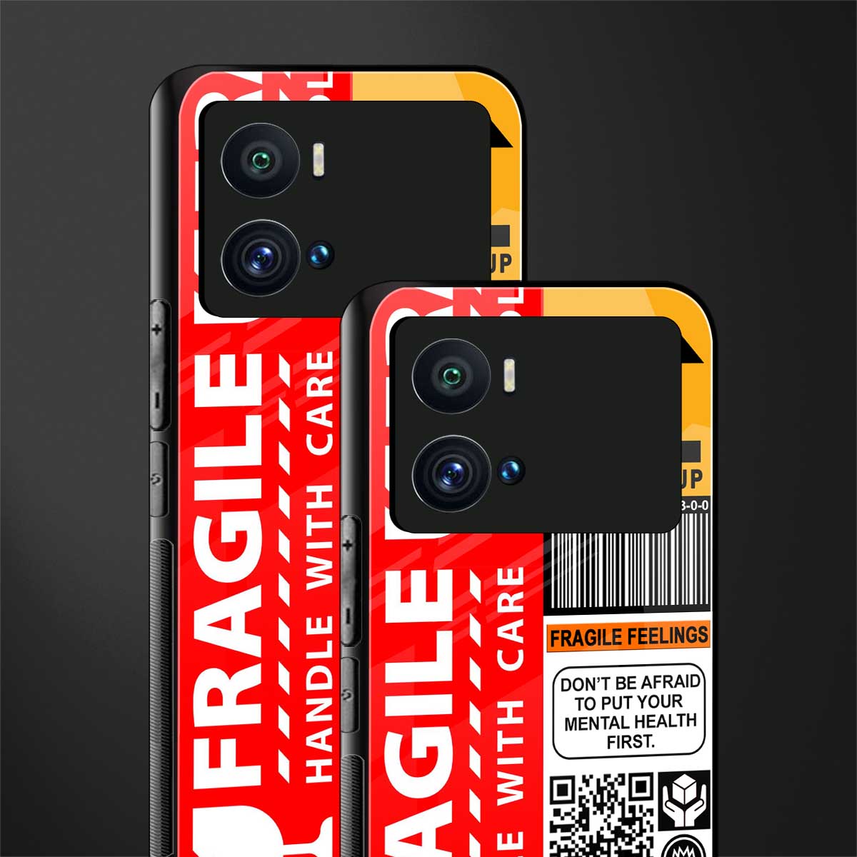 fragile feelings back phone cover | glass case for iQOO 9 Pro