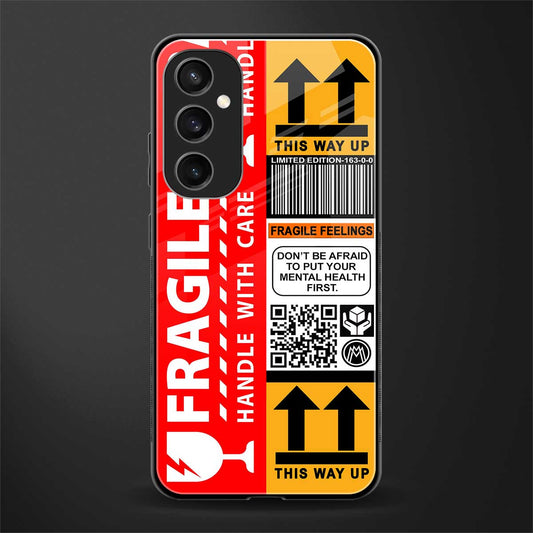 fragile feelings back phone cover | glass case for samsung galaxy s23 fe 5g