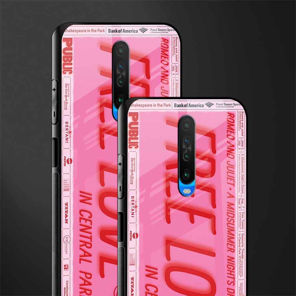 free love glass case for poco x2 image-2