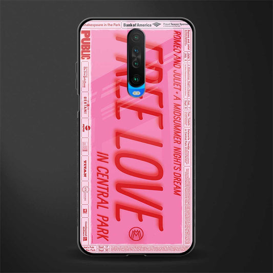 free love glass case for poco x2 image