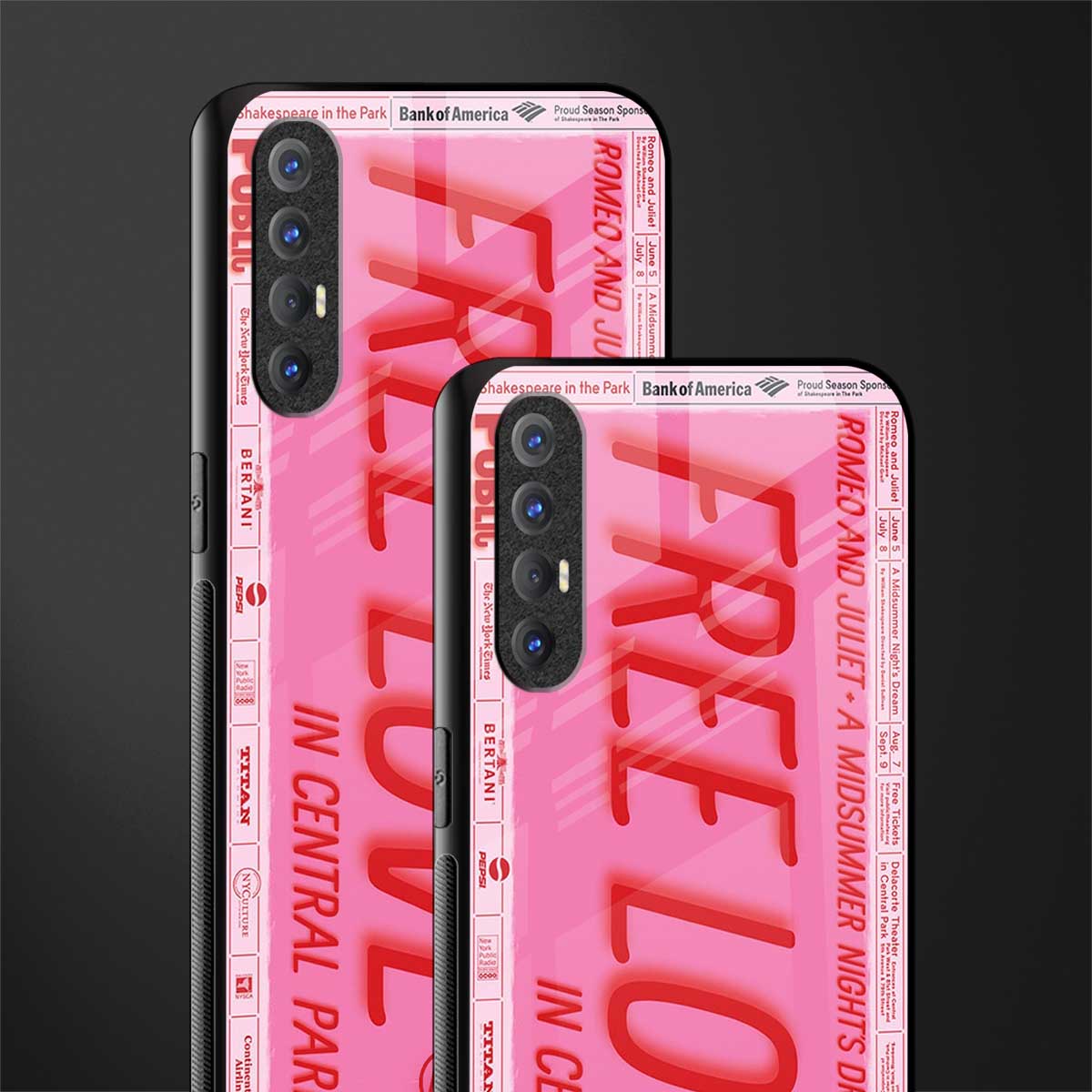 free love glass case for oppo reno 3 pro image-2