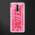 free love glass case for oppo reno 2z image