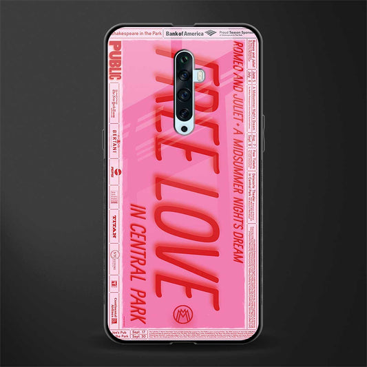 free love glass case for oppo reno 2z image