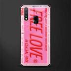 free love glass case for vivo u20 image