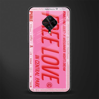 free love glass case for vivo s1 pro image