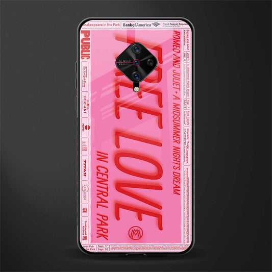 free love glass case for vivo s1 pro image