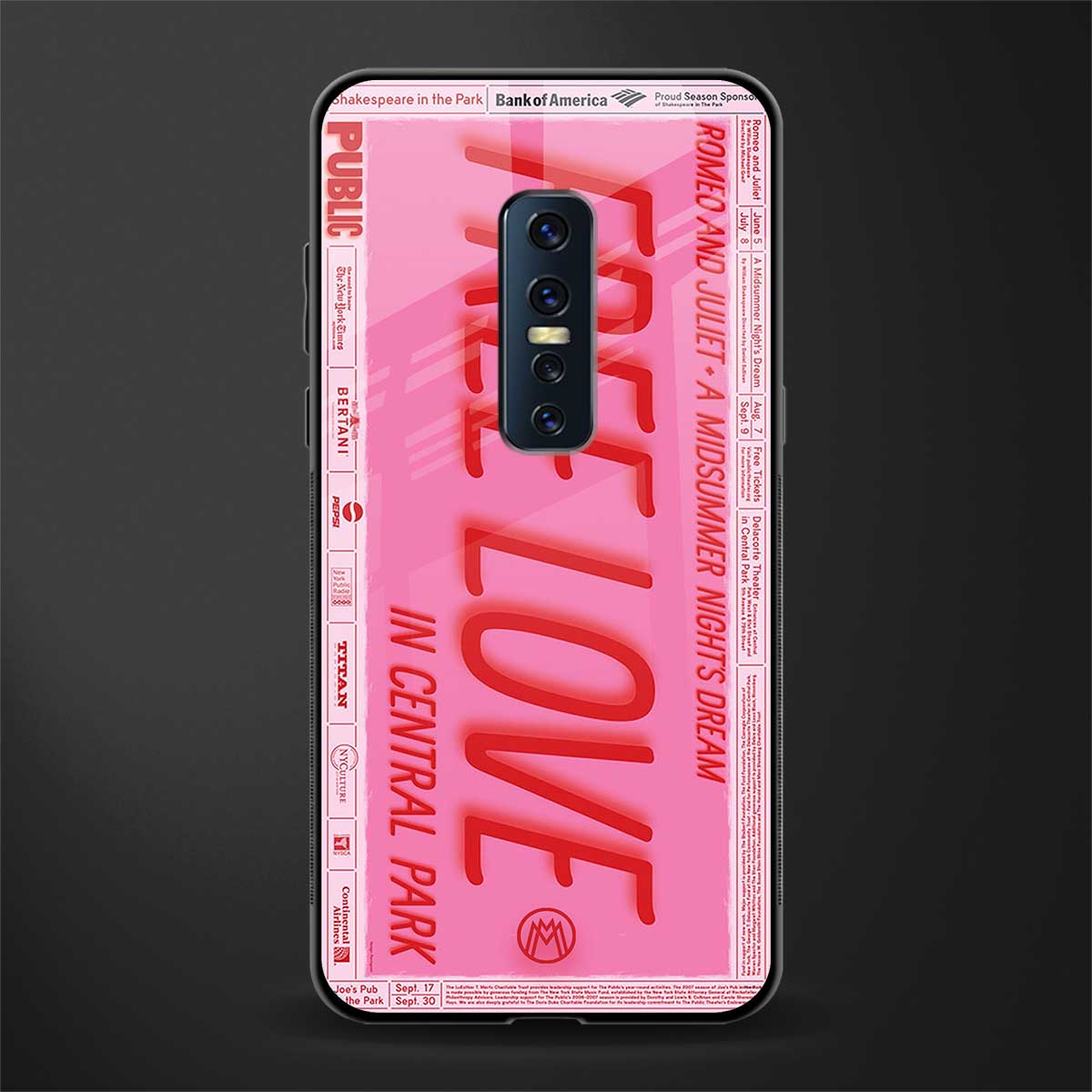 free love glass case for vivo v17 pro image