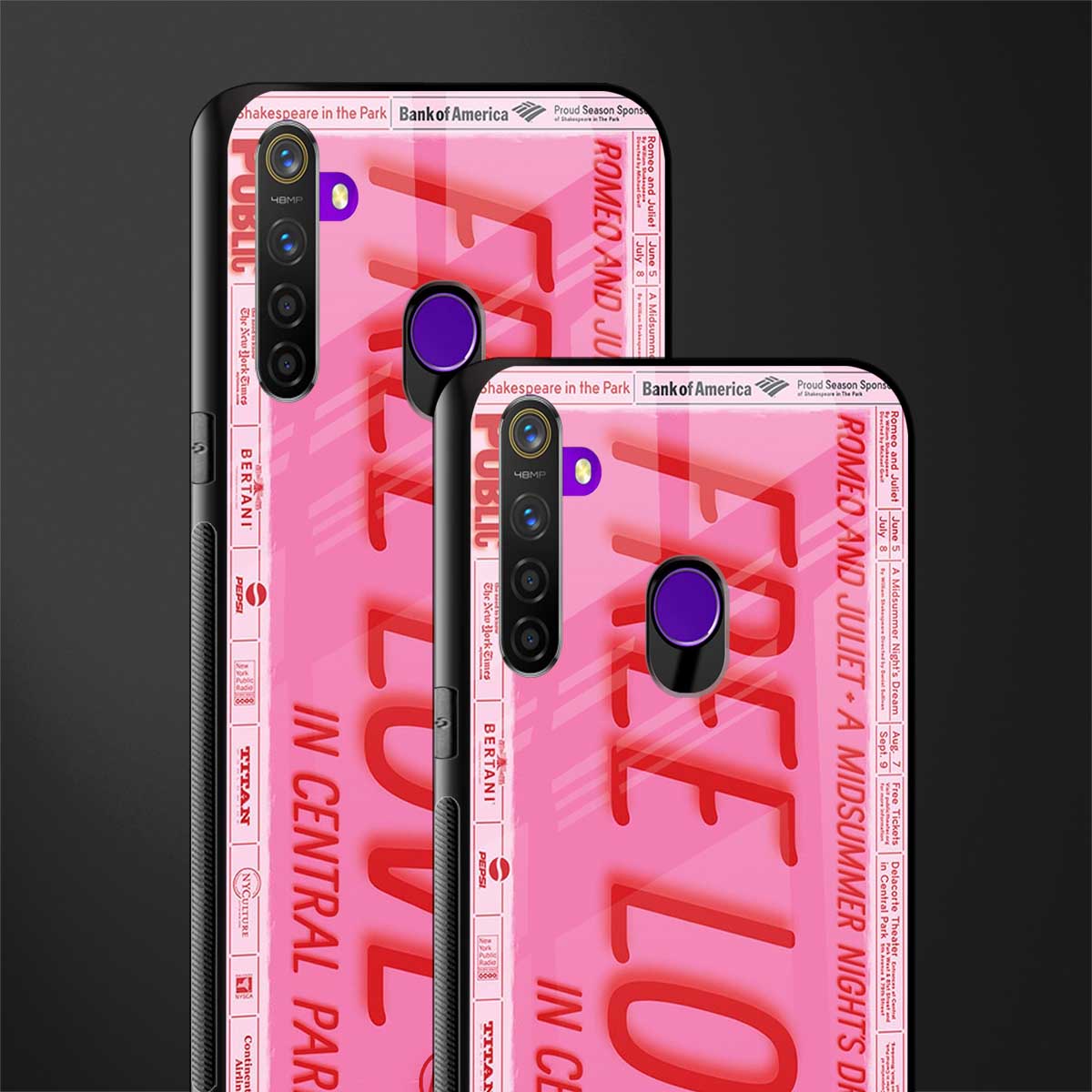 free love glass case for realme 5 pro image-2