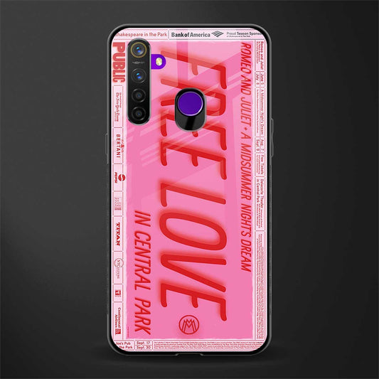 free love glass case for realme 5 pro image