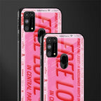 free love glass case for samsung galaxy m31 image-2