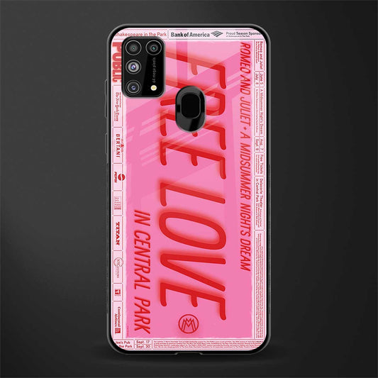 free love glass case for samsung galaxy m31 image