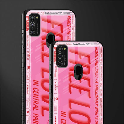 free love glass case for samsung galaxy m30s image-2