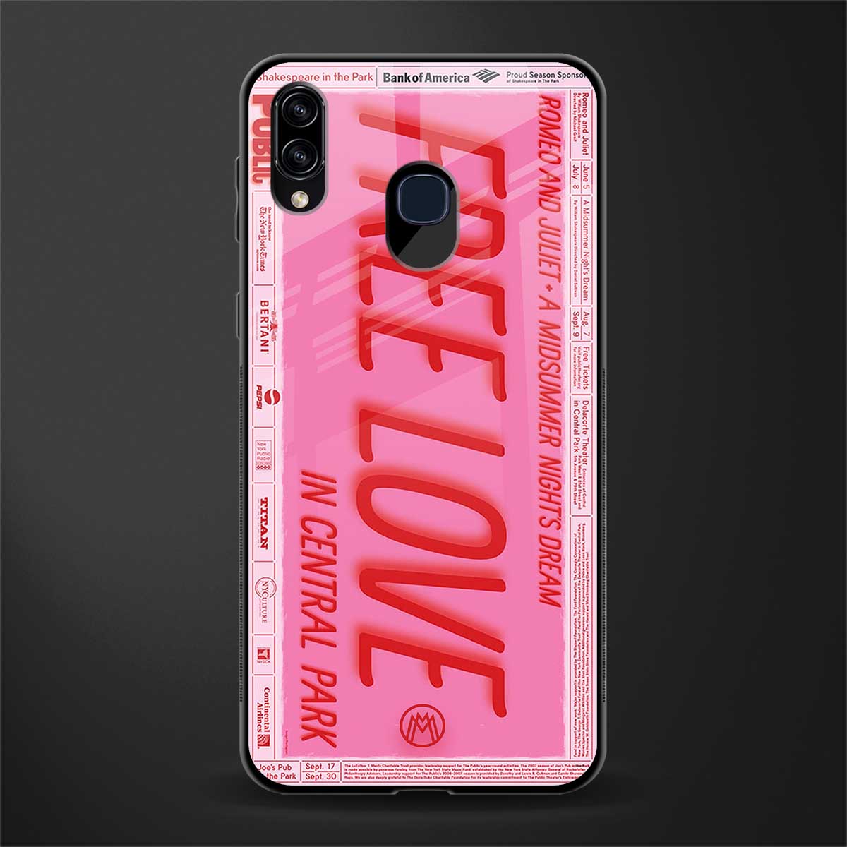 free love glass case for samsung galaxy a30 image