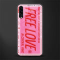 free love glass case for samsung galaxy a70s image