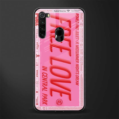 free love glass case for redmi note 8 image