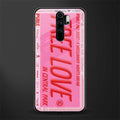 free love glass case for redmi note 8 pro image