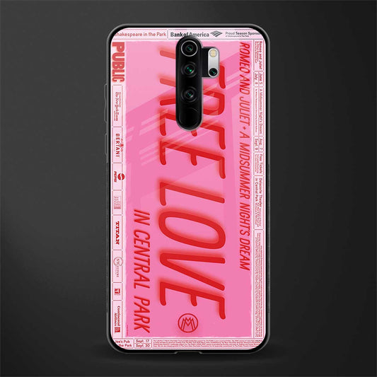 free love glass case for redmi note 8 pro image