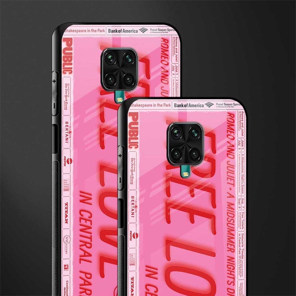 free love glass case for redmi note 9 pro image-2