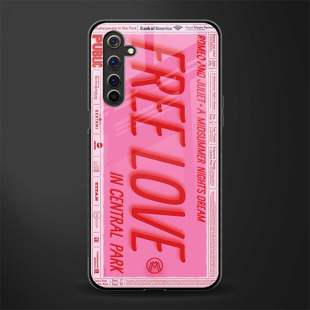 free love glass case for realme 6 pro image