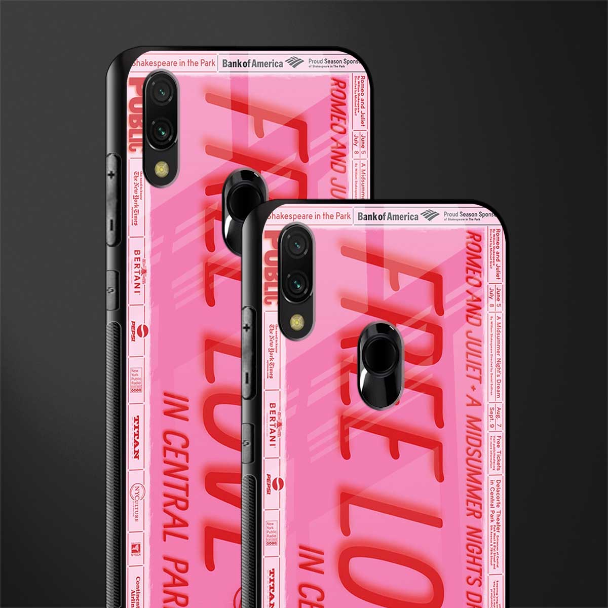 free love glass case for redmi y3 image-2