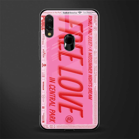 free love glass case for redmi note 7 image