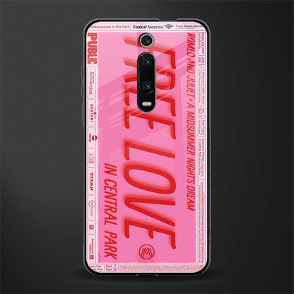 free love glass case for redmi k20 image